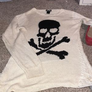 Cream skull sweater